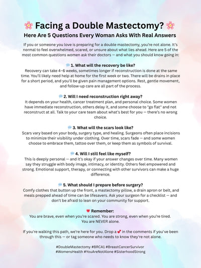 Facing a Double Mastectomy?  5 Questions Every Woman Asks
