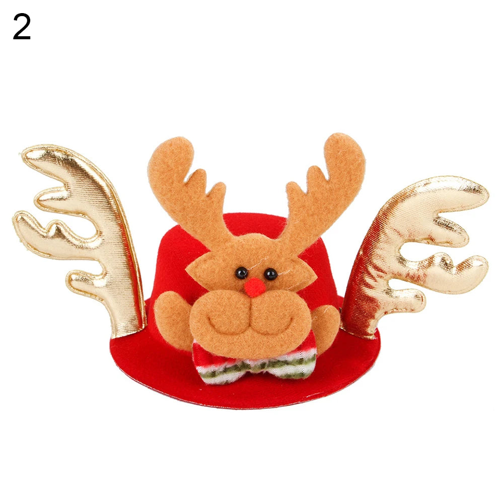 A festive Christmas reindeer photo booth prop featuring a plush tan reindeer with antlers on a red base, flanked by two metallic gold antler wings, shown on a plain white background.