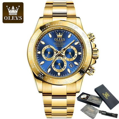 45832854307048 Transform your style with OLEVS Gold Luminous Stainless Steel Watches. Radiate confidence with its elegant, gold design and always stay on time with its luminous hands. Made with durable stainless steel, this watch is an investment in both style and function. Elevate your wardrobe with OLEVS.