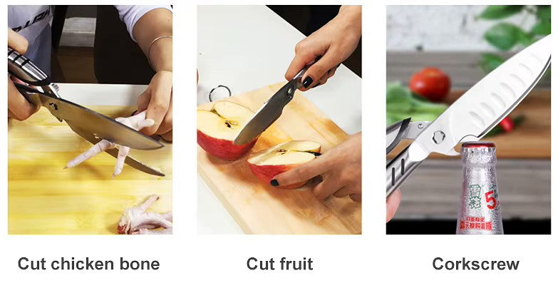 Heavy Duty Multi-Function Stainless Steel Chef Scissors