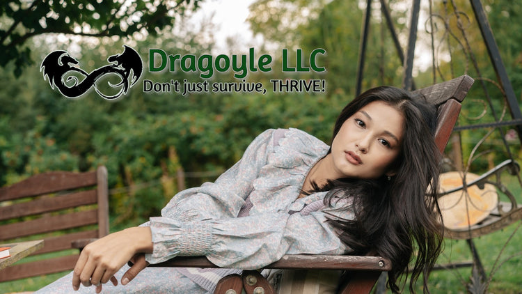 A long logo created for Dragoyle LLC for the website dragoyle.com to sell prepping and survival items as well as gifts for men and gifts for women during holidays, birthdays, Christmas, Valentines, with camping gear, outdoor equipment and more  