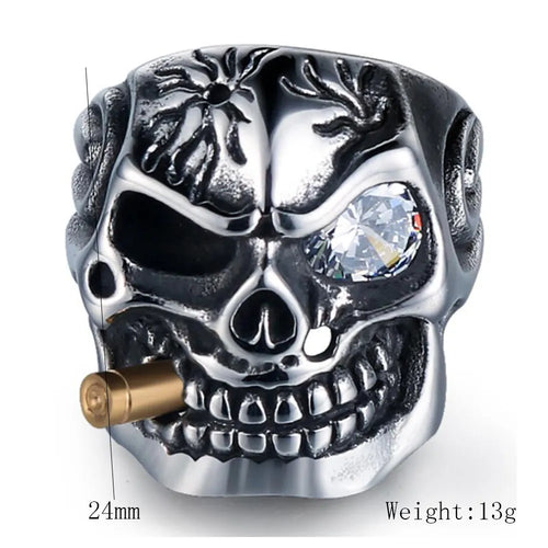 Elevate your Halloween style with this Vintage Viking Skeleton Finger Ring! Featuring a bold statement design, this unique ring is the perfect accessory for anyone looking for an edgy touch. Add a splash of daring to your look with this timeless ring!