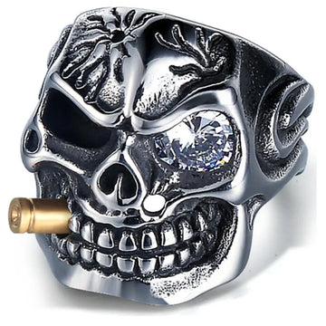Elevate your Halloween style with this Vintage Viking Skeleton Finger Ring! Featuring a bold statement design, this unique ring is the perfect accessory for anyone looking for an edgy touch. Add a splash of daring to your look with this timeless ring!
