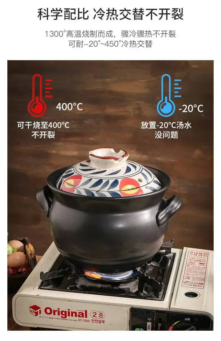 1.5L Japanese Thick Ceramic Heat Resistant Pots