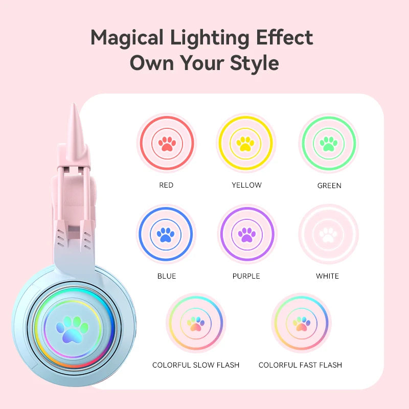 Enhance your audio experience with these Cute Antlers/Cat Ear Wireless Bluetooth Headphones. Stay connected without the hassle of wires and enjoy a playful design with antlers or cat ears to make a statement. 