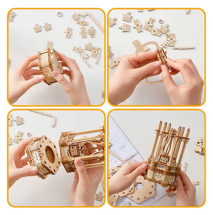 DIY Halloween LED Lighted 3D Wooden Jigsaw Puzzle