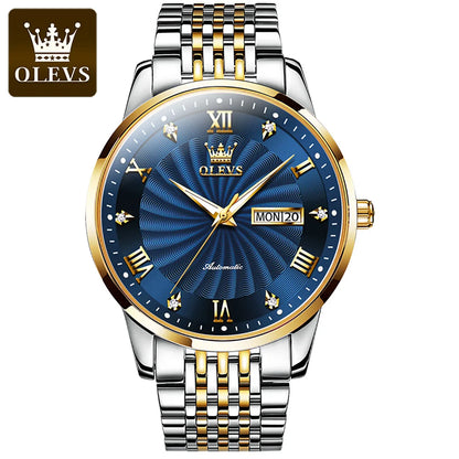 45832597635304 Experience the ultimate in luxury and style with the OLEVS Stainless Steel Watch for Men. Made from high-quality stainless steel, this watch boasts a sleek and modern design that will elevate any outfit. With its precise timekeeping and durable construction, this watch is sure to be a valuable addition to your collection.