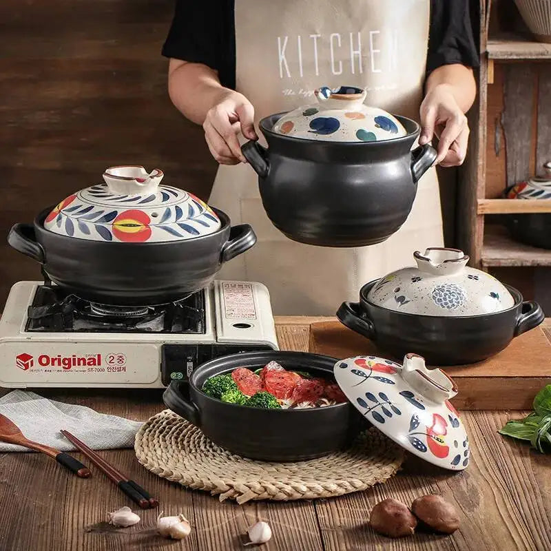 1.5L Japanese Thick Ceramic Heat Resistant Pots