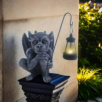 Add an impressive and whimsical touch to your outdoor space with our Solar Gargoyle Statues! Made of high-quality resin material, these statues feature a unique gargoyle statue design that will surprise and delight the recipient.