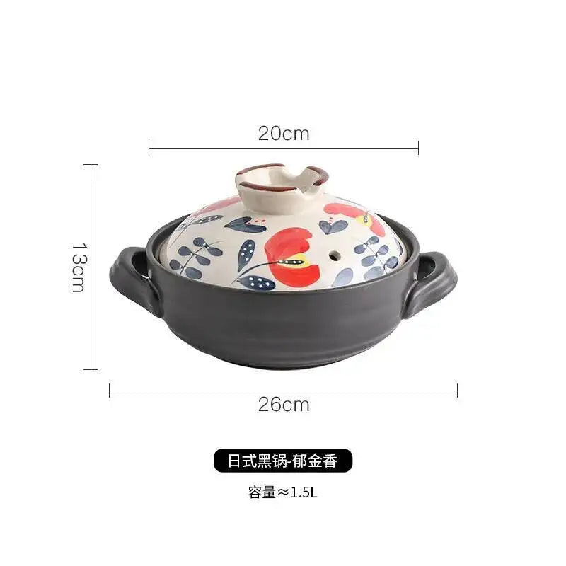 1.5L Japanese Thick Ceramic Heat Resistant Pots