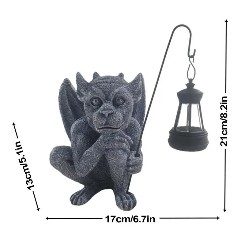 Add an impressive and whimsical touch to your outdoor space with our Solar Gargoyle Statues! Made of high-quality resin material, these statues feature a unique gargoyle statue design that will surprise and delight the recipient.