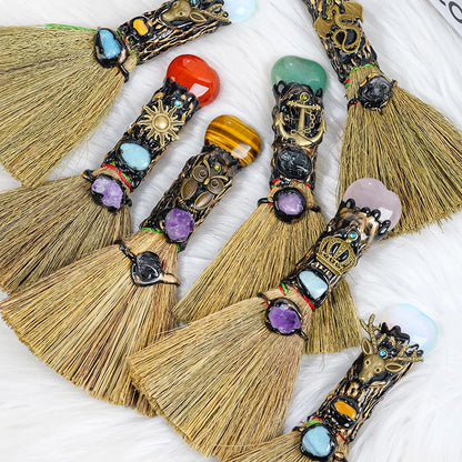 Healing Natural Crystal Witch Broom