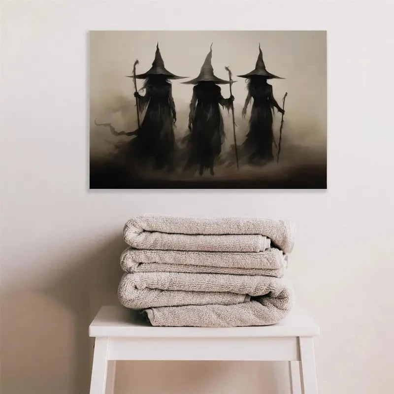 Transform your space into a magical and mystical realm with our Witch Coven Canvas Wall Art. The stunning and vibrant colors will add depth and character to any room, while the detailed imagery captures the essence of a coven in its full power. Elevate your decor and embrace the enchantment with this powerful piece!