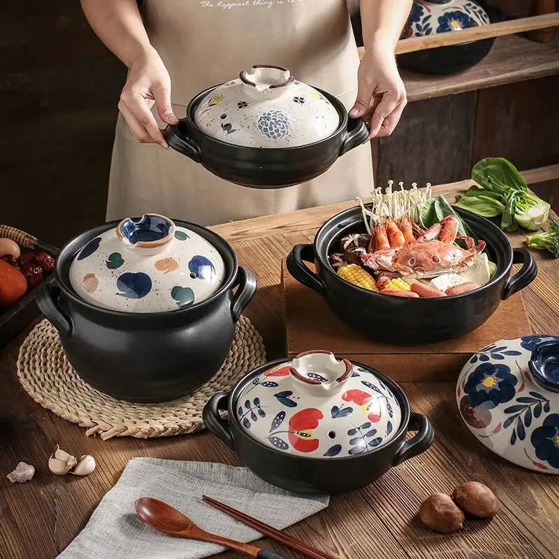 1.5L Japanese Thick Ceramic Heat Resistant Pots