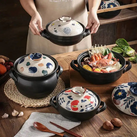 1.5L Japanese Thick Ceramic Heat Resistant Pots