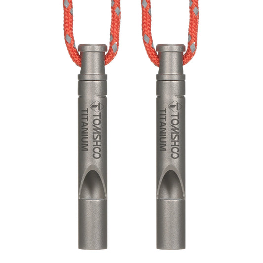 This ultralight titanium whistle with cord is a must-have for any outdoor enthusiast. Made from premium titanium, it offers durability and lightweight portability. With its powerful sound and convenient cord, this whistle is a reliable tool for safety and communication in any outdoor situation.