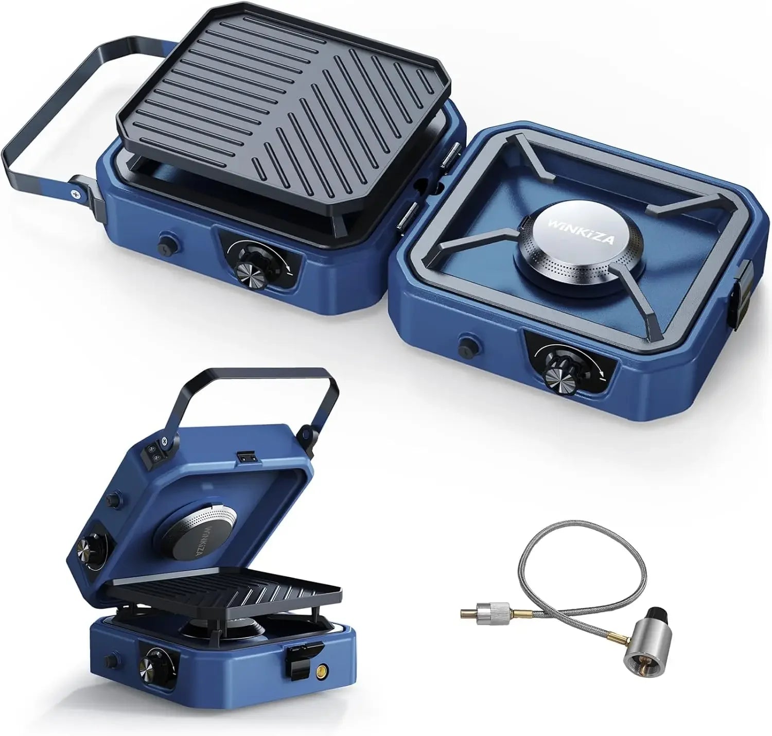 Effortlessly cook delicious meals on-the-go with our Folding Propane Camping Stove with Grill. The convenient folding design makes it easy to transport and the grill feature allows for versatile cooking options. Perfect for camping, backpacking, and outdoor adventures.