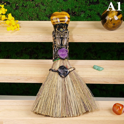 Healing Natural Crystal Witch Broom