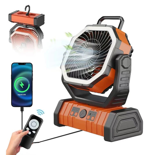 Stay cool and brighten up your space with our Portable USB Electric LED Light and Fan! The convenient hook allows for easy attachment, making it perfect for outdoor activities. Stay comfortable and well-lit no matter where you go with this must-have accessory. 