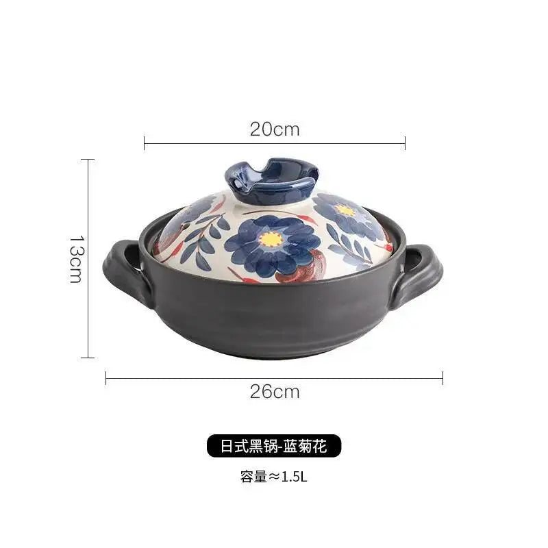 1.5L Japanese Thick Ceramic Heat Resistant Pots