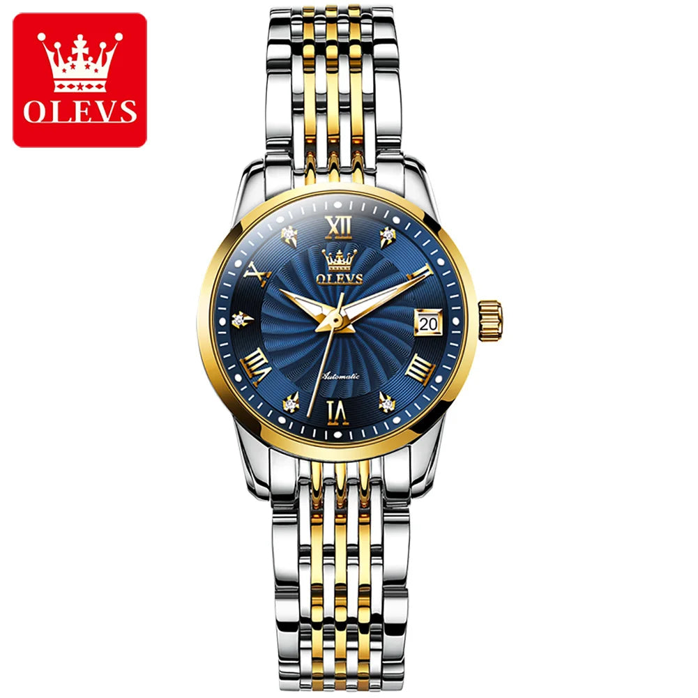 45832597733608 Experience the ultimate in luxury and style with the OLEVS Stainless Steel Watch for Men. Made from high-quality stainless steel, this watch boasts a sleek and modern design that will elevate any outfit. With its precise timekeeping and durable construction, this watch is sure to be a valuable addition to your collection.