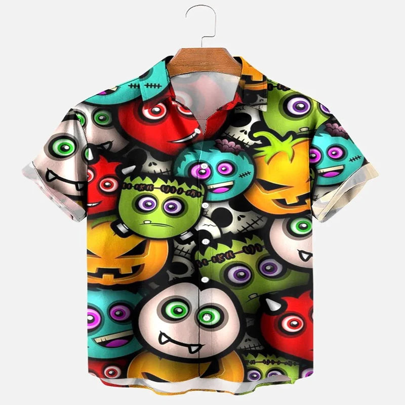 Get ready to stand out this Halloween with our Cartoon Frankenstein 3D Short Sleeve Shirt! This shirt features a bold and adventurous design of a 3D cartoon Frankenstein, perfect for those who love to take risks and stand out in a crowd. With its comfortable short sleeve fit, this shirt is sure to be a hit at any Halloween party or event!