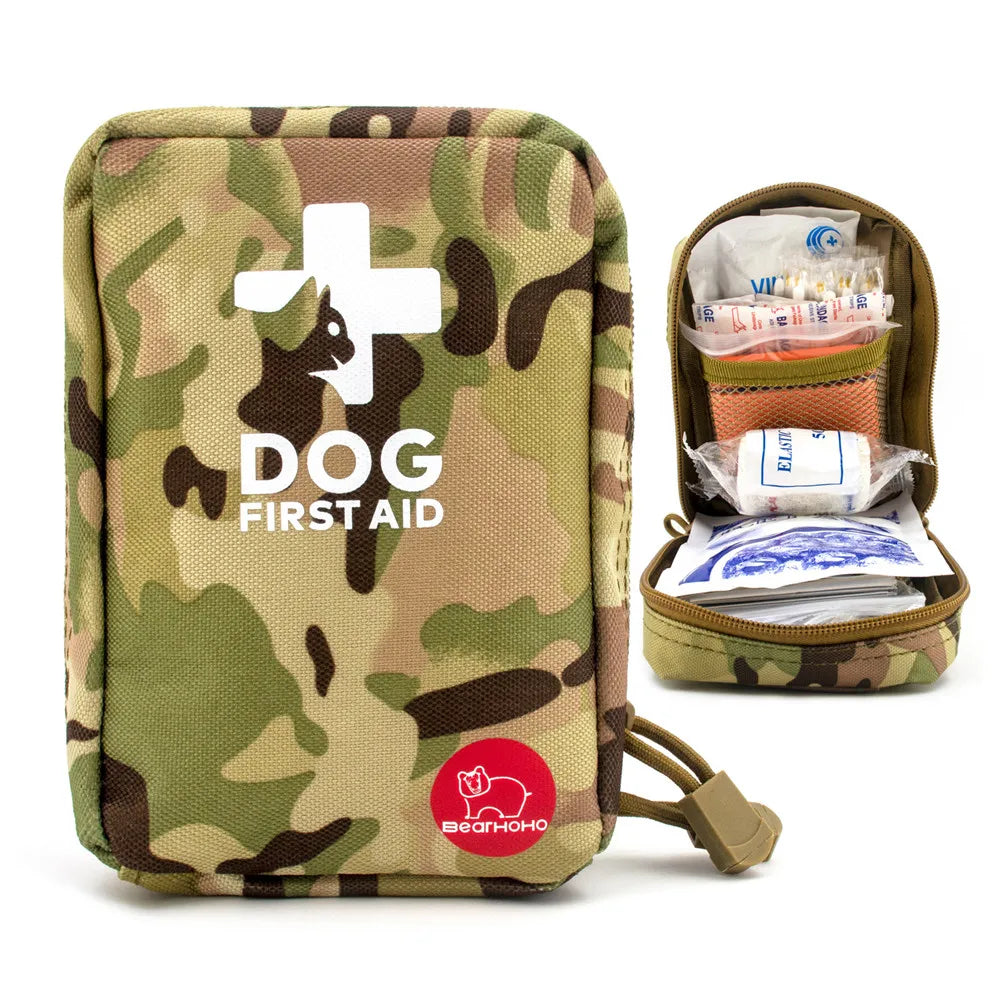 Be prepared for any emergency with our 72pcs Dog Emergency Rescue First Aid Kit! This comprehensive kit includes everything you need to tend to your furry friend in a time of need. From bandages and gauze to tweezers and gloves, this kit has got you covered. Keep your dog safe and healthy with our first aid kit.