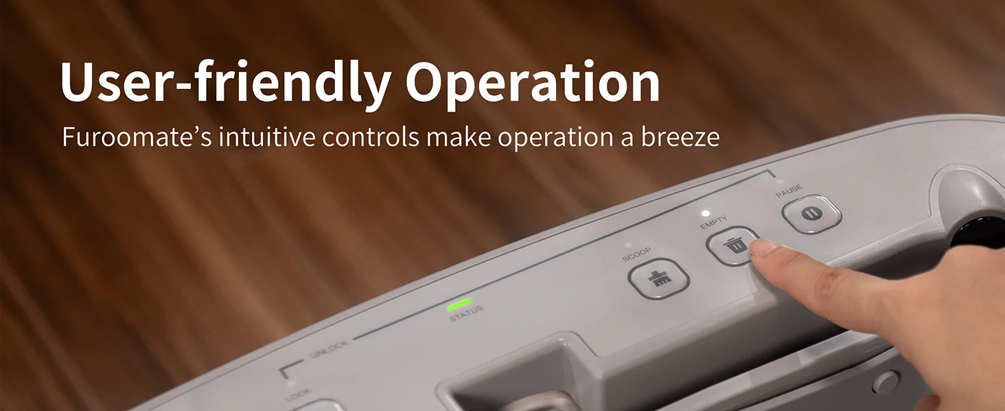 Control panel of a device with text highlighting user-friendly operation
