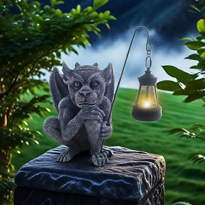 Add an impressive and whimsical touch to your outdoor space with our Solar Gargoyle Statues! Made of high-quality resin material, these statues feature a unique gargoyle statue design that will surprise and delight the recipient.