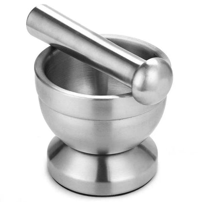 Indulge in the luxury of our Stainless Steel Metal Mortar Pedestal Bowl, perfect for all your witchcraft needs. Crafted with premium stainless steel, this stunning bowl adds an elegant touch to your rituals. Its sturdy pedestal design allows for effortless grinding, making it a must-have for any witch's collection. Elevate your craft with our exquisite bowl.