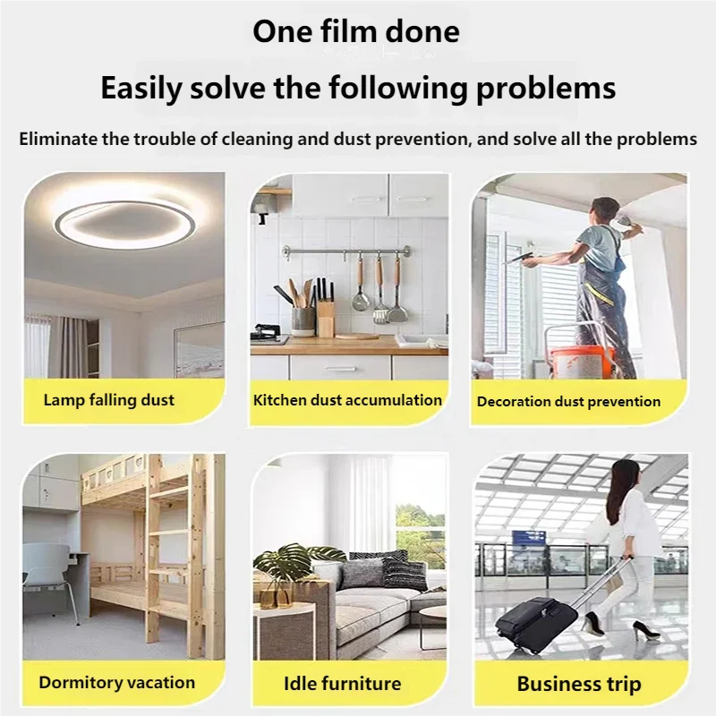 Collage of scenarios showing the use of a cleaning product or service, with text highlighting its benefits.
