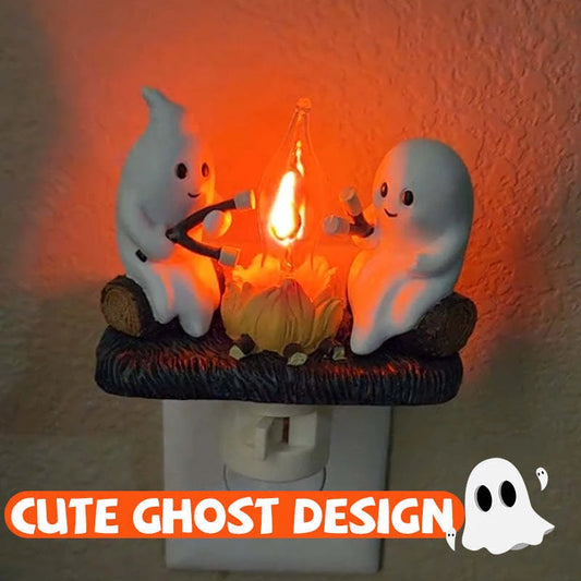 lluminate your home with the eerie but charming Ghost Flickering Campfire Night Light. With its flickering light and ghostly design, this night light creates a spooky yet cozy atmosphere.