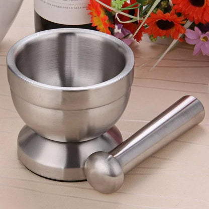 Indulge in the luxury of our Stainless Steel Metal Mortar Pedestal Bowl, perfect for all your witchcraft needs. Crafted with premium stainless steel, this stunning bowl adds an elegant touch to your rituals. Its sturdy pedestal design allows for effortless grinding, making it a must-have for any witch's collection. Elevate your craft with our exquisite bowl.