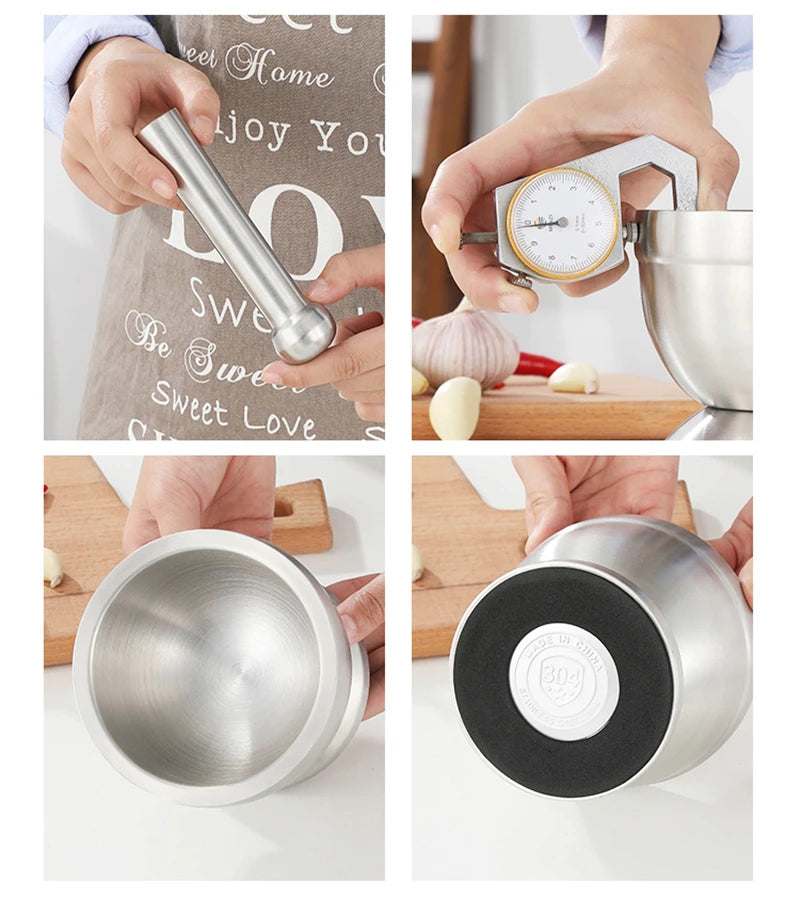 304 Stainless Steel Mortar