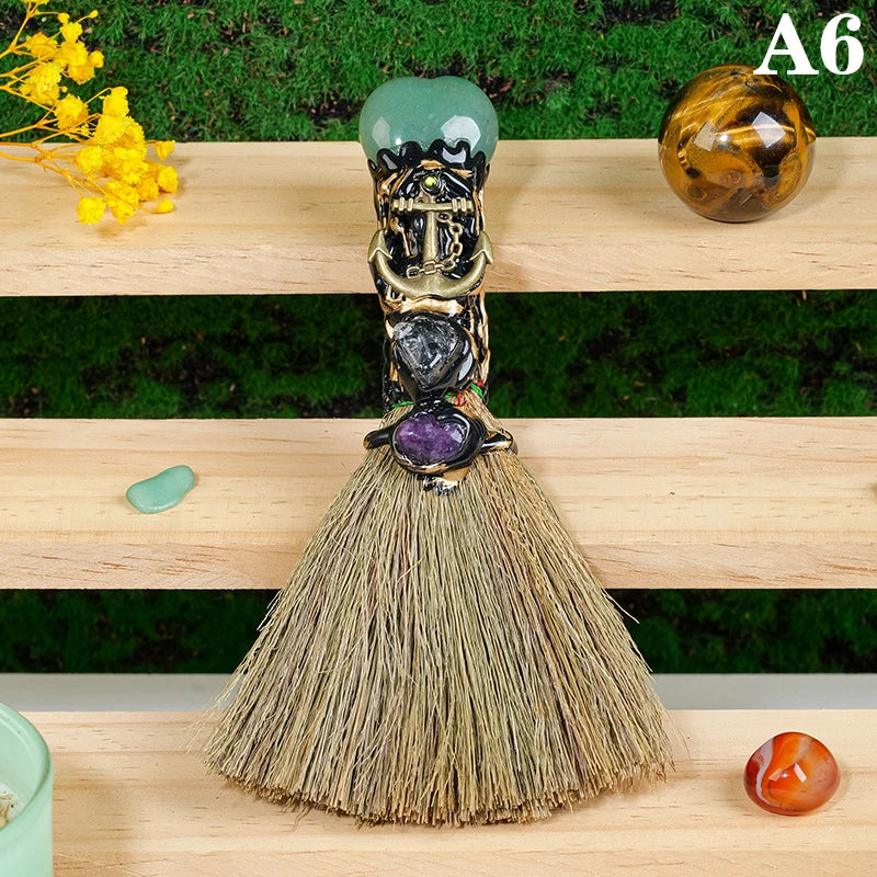 Healing Natural Crystal Witch Broom