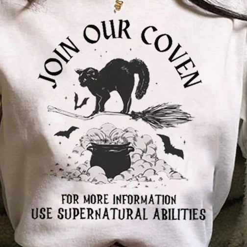 join our coven witchy t-shirt
