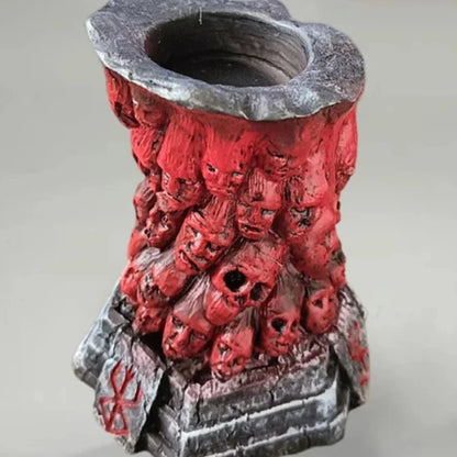 Halloween Souls in Hell Skull Rune Candle Stick