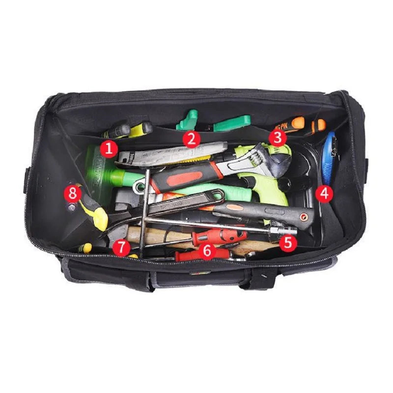 Effortlessly organize and transport your tools with our Traveling Tool Organizer With Wheels! With its convenient wheels, you can easily bring your tools wherever you go. Keep your workspace tidy and save time searching for tools, making your projects more efficient and productive. A must-have for any passionate and dedicated handyman!