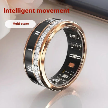 Experience the ultimate blend of elegance and technology with our Diamond, Titanium Steel, Waterproof, Bluetooth Smart Ring. Made with top-quality materials, this ring effortlessly combines style and function. Keep your devices connected and stay in control, all while looking sleek and sophisticated. A must-have for any modern individual.