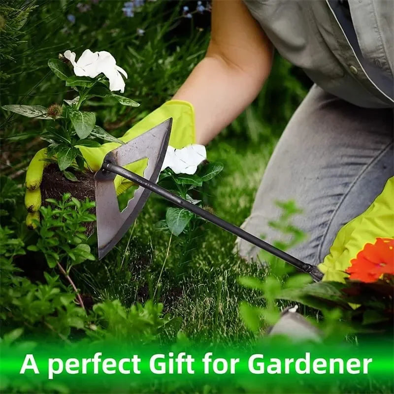 Person gardening with a pair of shears, wearing green gloves, with text 'A perfect Gift for Gardener' at the bottom.