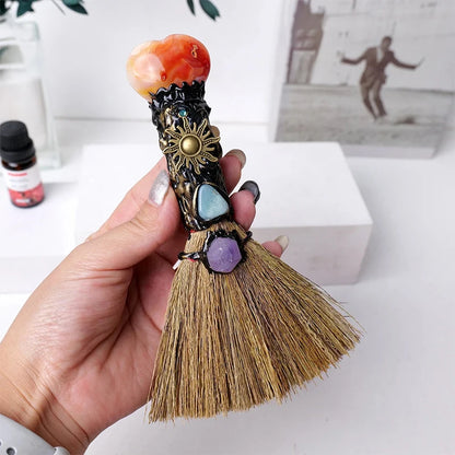 Healing Natural Crystal Witch Broom