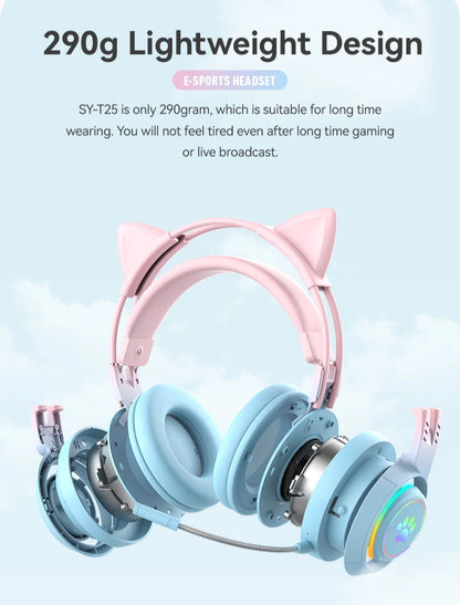 Enhance your audio experience with these Cute Antlers/Cat Ear Wireless Bluetooth Headphones. Stay connected without the hassle of wires and enjoy a playful design with antlers or cat ears to make a statement. 