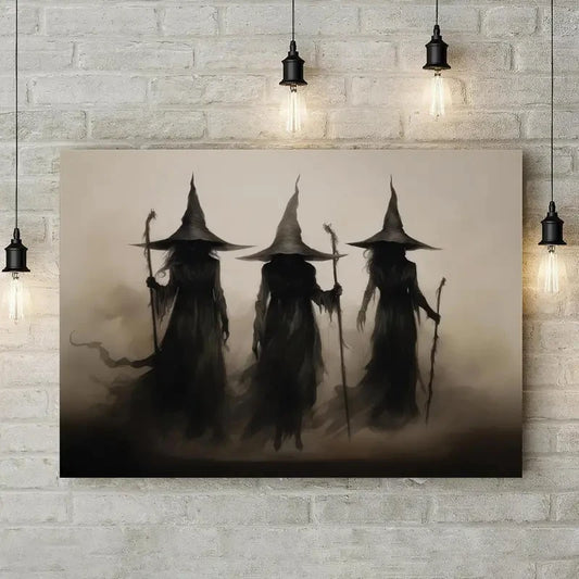 Transform your space into a magical and mystical realm with our Witch Coven Canvas Wall Art. The stunning and vibrant colors will add depth and character to any room, while the detailed imagery captures the essence of a coven in its full power. Elevate your decor and embrace the enchantment with this powerful piece!