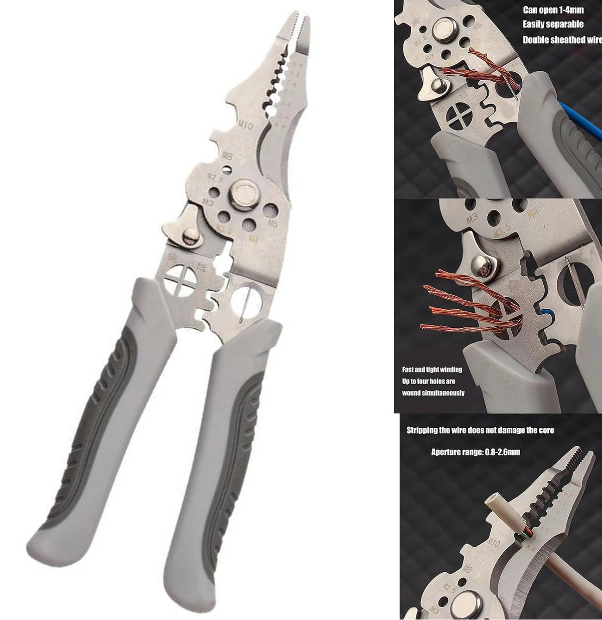 Professional Grade Multi-Purpose Wire Stripper Crimping Splicer Pliers