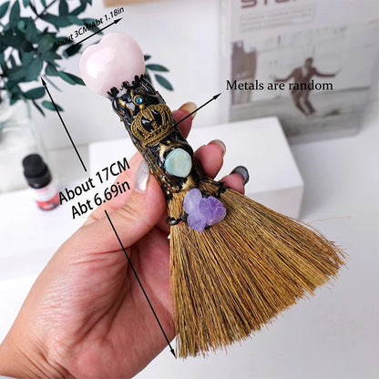 Healing Natural Crystal Witch Broom