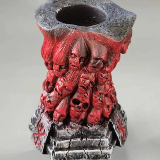 Unleash your wild side with the Halloween Souls in Hell Skull Rune Candle Holder! Channel your inner daredevil and set the spooky mood with this hauntingly beautiful piece. Perfect for any Halloween decor, this holder adds a bold touch to your home. Dare to be different and light up your space with this unique accent.