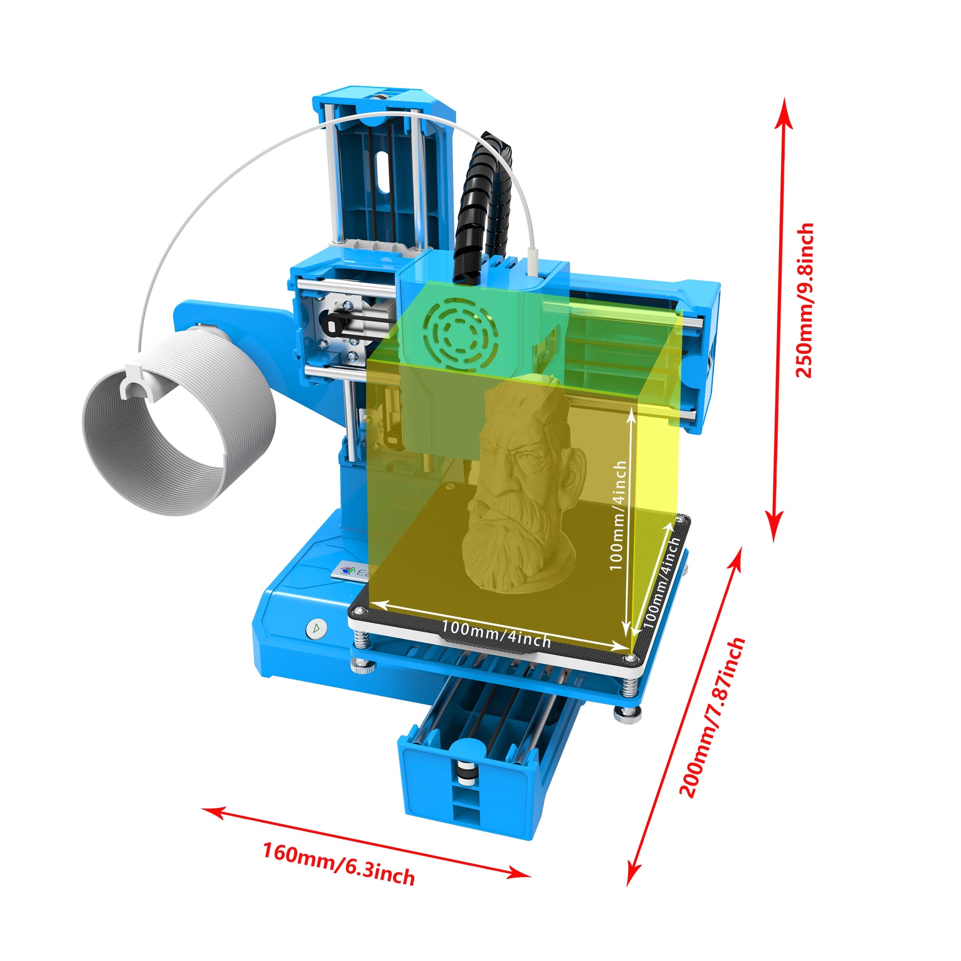 The Easy Thread K9 Mini 3D Printer is a powerful and user-friendly printer that makes 3D printing easy and efficient. With its easy thread function, you can quickly and effortlessly change filament, saving you time and hassle. Enjoy high-quality prints and bring your ideas to life with this advanced printer.