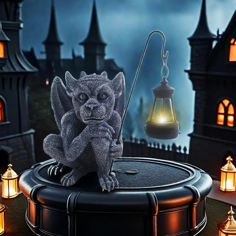 Add an impressive and whimsical touch to your outdoor space with our Solar Gargoyle Statues! Made of high-quality resin material, these statues feature a unique gargoyle statue design that will surprise and delight the recipient.