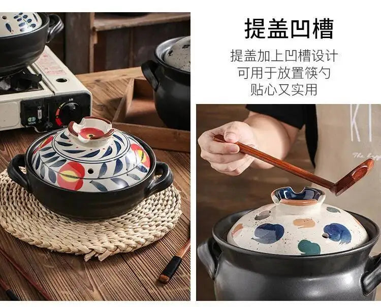 1.5L Japanese Thick Ceramic Heat Resistant Pots