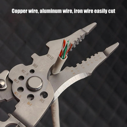 Professional Grade Multi-Purpose Wire Stripper Crimping Splicer Pliers
